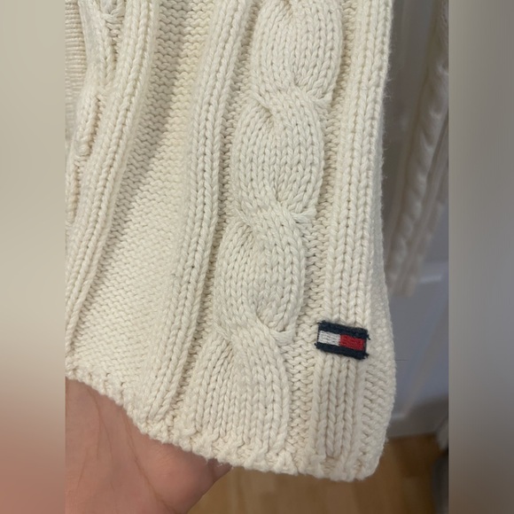 tommy jeans cream knitted jacket - Picture 3 of 8